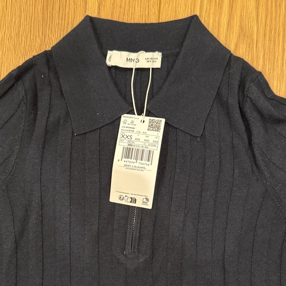 Mango Ribbed Zip-Neck Sweater - Picture 2 of 5